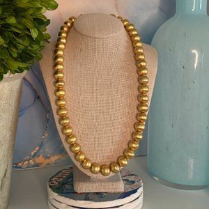 BRAND NEW DEANNA Gold Bead Necklace NEW Preppy Statement